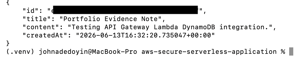 API POST success